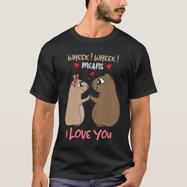 Wheek Wheek Elak I kärlek, du hamster T Shirt (Framsida)