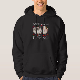 Wheek Wheek Graphic Guinea Pig Owner Pet Cavy Anim Hoodie