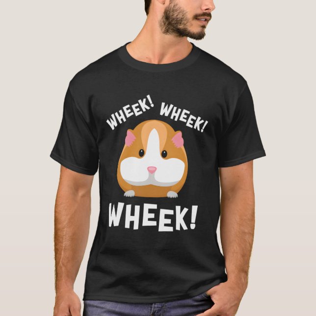 Wheek Wheek Guinea Gris T Shirt (Framsida)