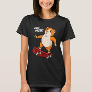 Wheek Wheek Guinea Pig Skateboard Skateboarder T Shirt