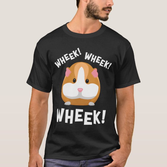 Wheek Wheek Guinea Pig T Shirt (Framsida)