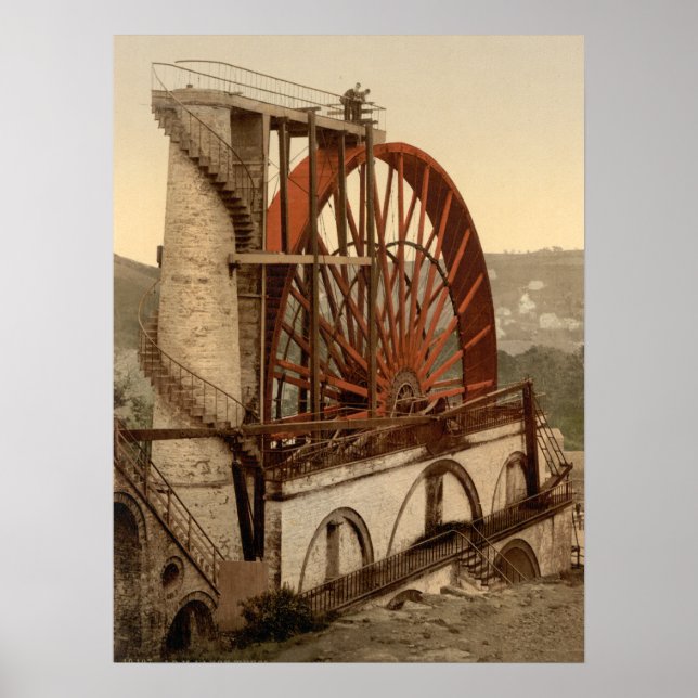 Wheel, Laxey, Isle of Man, Archival Print Poster (Framsidan)