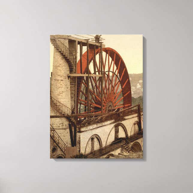 Wheel, Laxey, Isle of Man, England Canvastryck (Framsida)