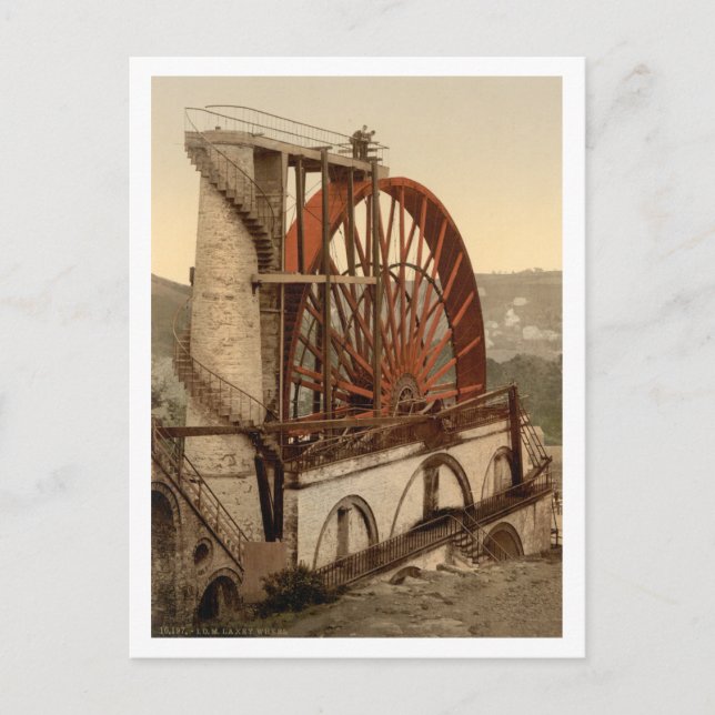 Wheel, Laxey, Isle of Man, England Vykort (Framsida)