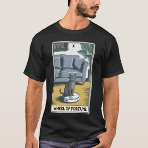 Wheel of Fortune Robot Dammsugare Rolig Tarot  T Shirt