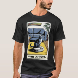 Wheel of Fortune Robotdammsugare Rolig Tarot T Shirt