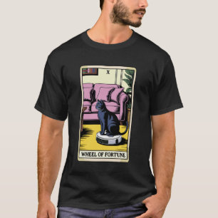 Wheel of Fortune Robotdammsugare Rolig Tarot T Shirt