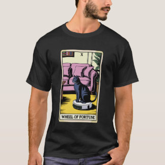 Wheel of Fortune Robotdammsugare Rolig Tarot T Shirt