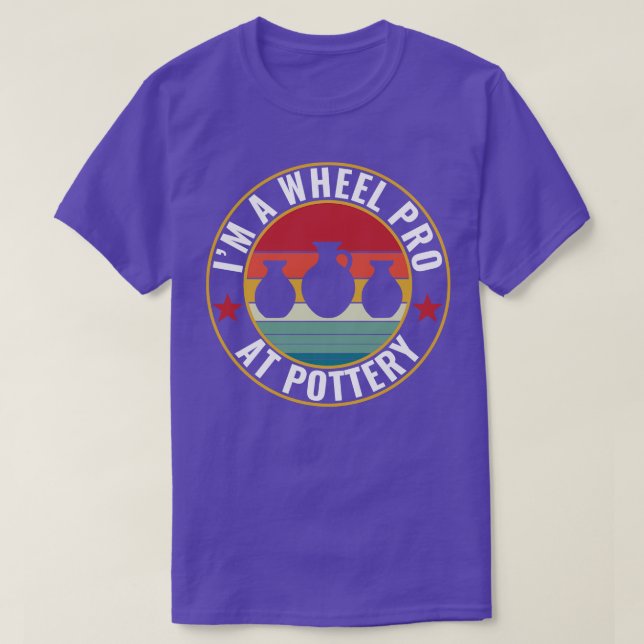 Wheel Pro på pottery Funny Potter Pun Ceramics Ret T Shirt (Design framsida)