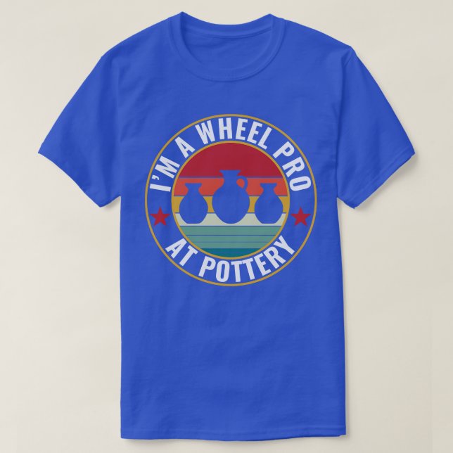 Wheel Pro på pottery Funny Potter Pun Ceramics Ret T Shirt (Design framsida)
