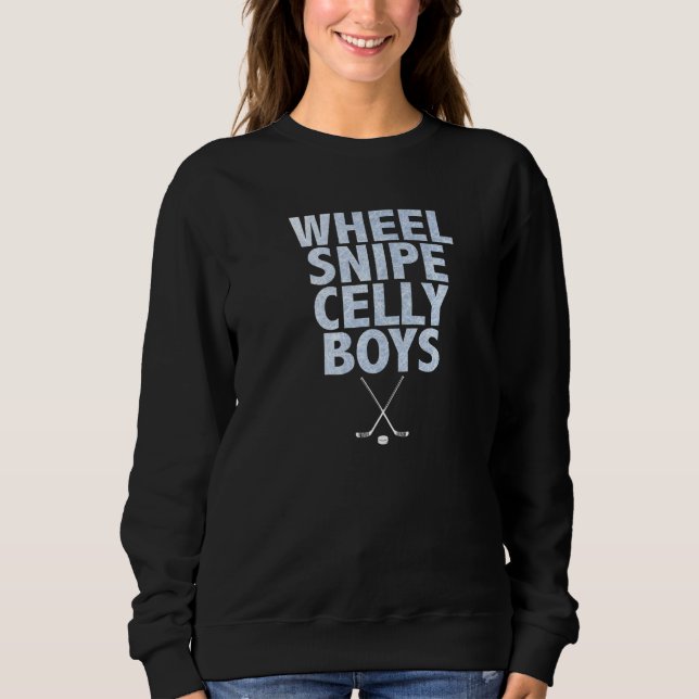 Wheel Snipe Celly Boys Hockey T Shirt (Framsida)