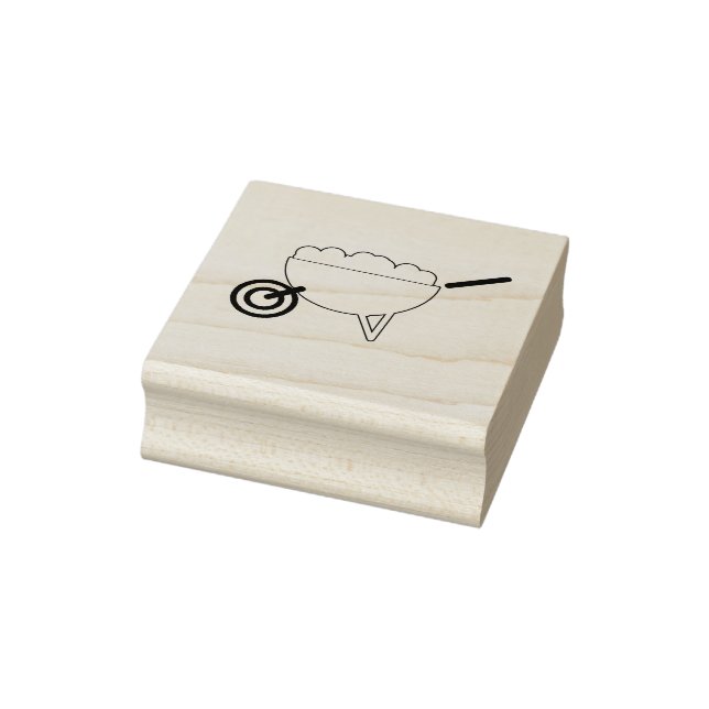 Wheelbarrow Art Frimärke Stämpel (Stämpel)