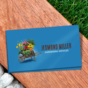 Wheelbarrow Flowers - tjänster Art Visitkort