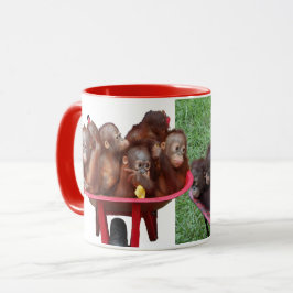 Wheelbarrow Orangutans Mugg