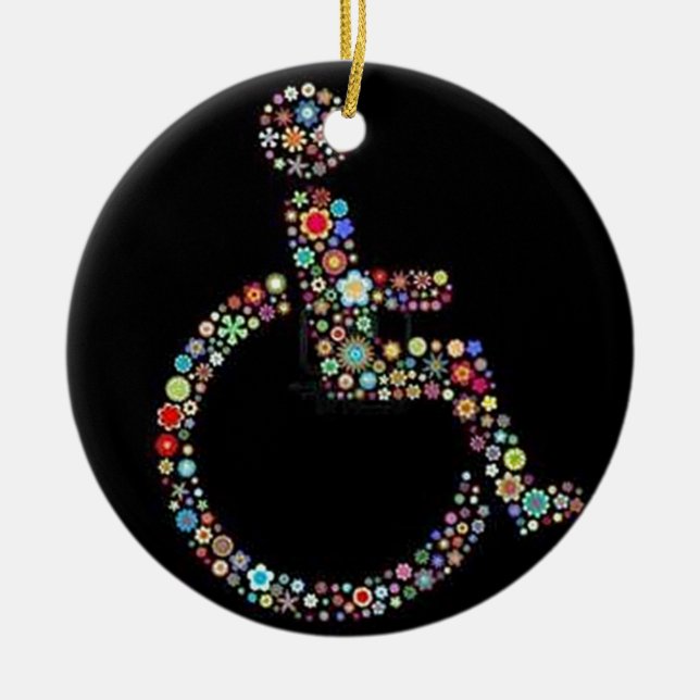 wheelchair_funky_zazzle.jpeg julgransprydnad keramik (Framsidan)