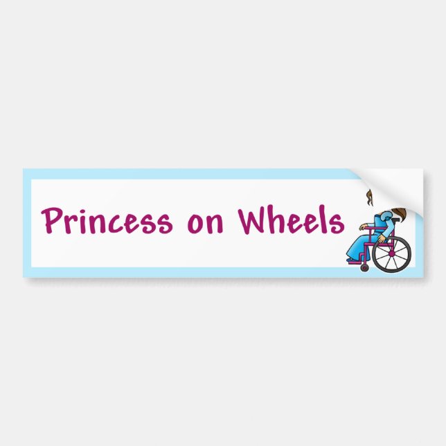 WheelchairPrincessBumper Bildekal (Framsidan)