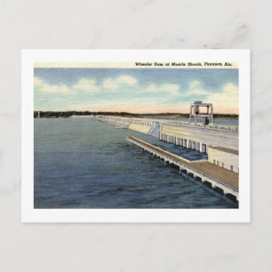 Wheeler Dam, Muscle Shoals, Florence, Alabama Vykort