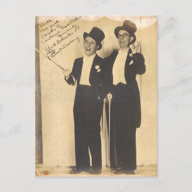 Wheeler och Woolsey Classic Comedy Team Postcard Vykort (Framsida)