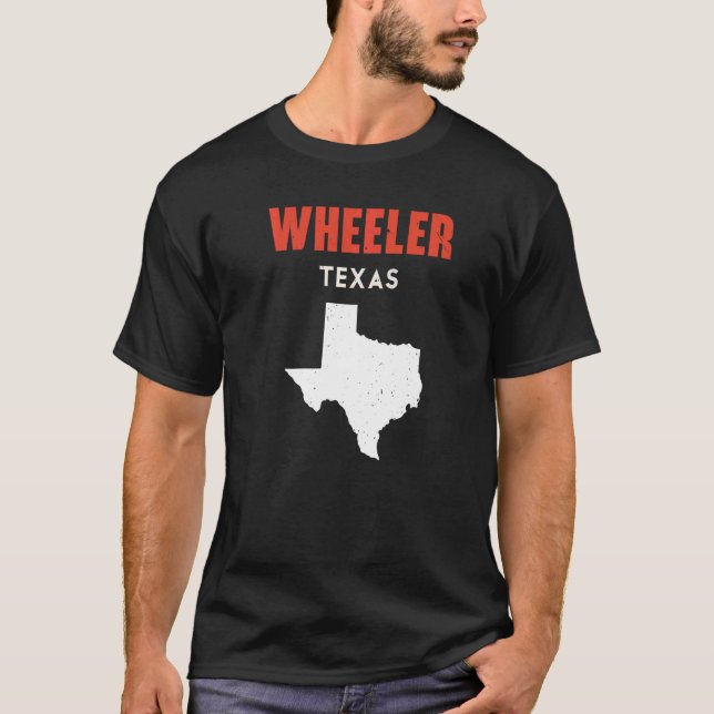 Wheeler Texas USA State America Travel Texas T Shirt (Framsida)