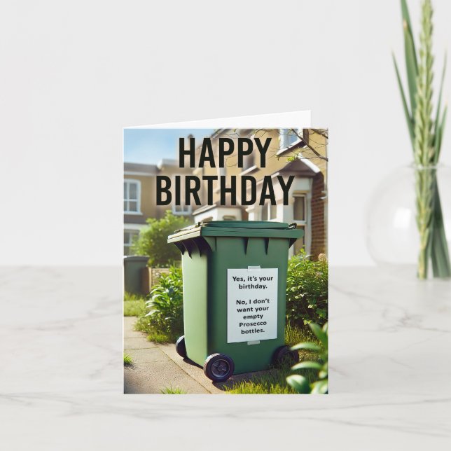 Wheelie Funny Birthday - Prosecco Tunna Edition Kort (Framsida)