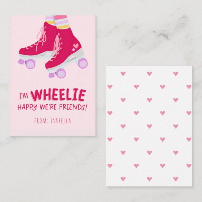 Wheelie Glad vän Valentine's Notkort Anteckningskort (Fram/baksida)