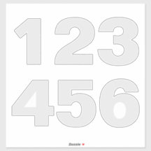 Wheelie Tunna siffror i Grått och White Sticker