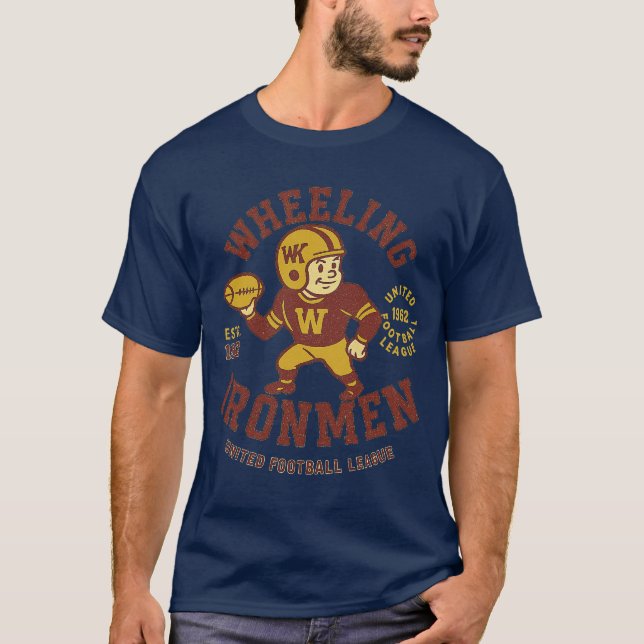 Wheeling Ironmen Football - Estd. 1962 T Shirt (Framsida)