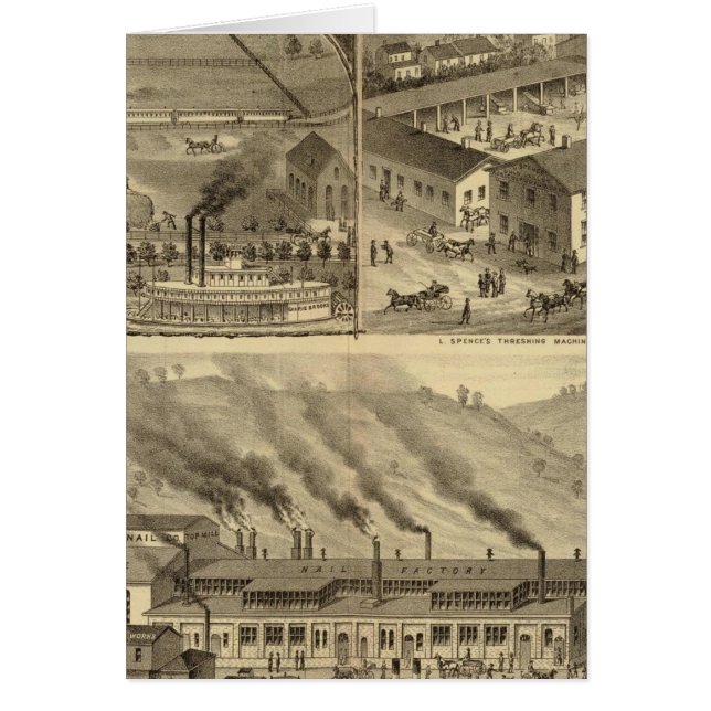 Wheeling Järn Works Wheeling Järn and Nagel Compan Hälsningskort (Framsidan)