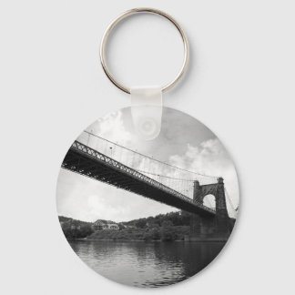 Wheeling Suspension Bridge B&W Nyckelring