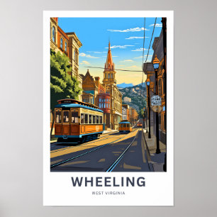 Wheeling Väster Virginia Travel Print Poster