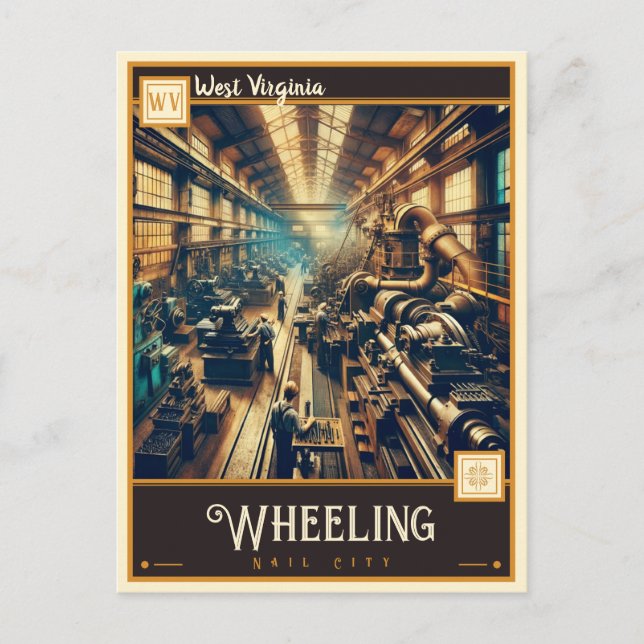 Wheeling, Väster Virginia | VINTAGE Vykort (Framsida)