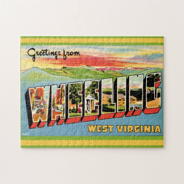 Wheeling WV Vintage 11x14 Pussel (Horisontell)