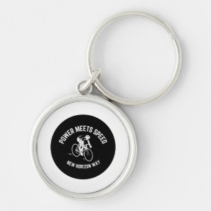 Wheelman Keychain Rund Silverfärgad Nyckelring