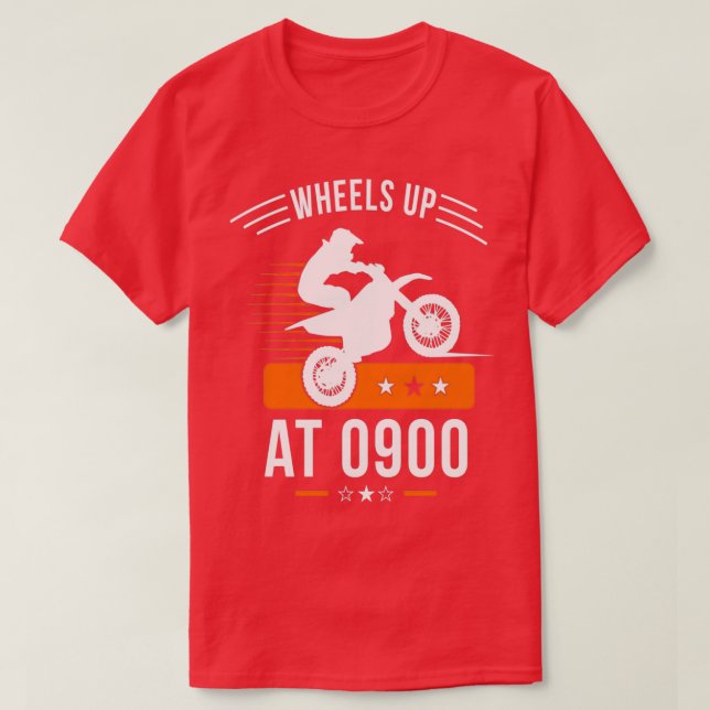 Wheels up at 0900 KTM Orange  T Shirt (Design framsida)