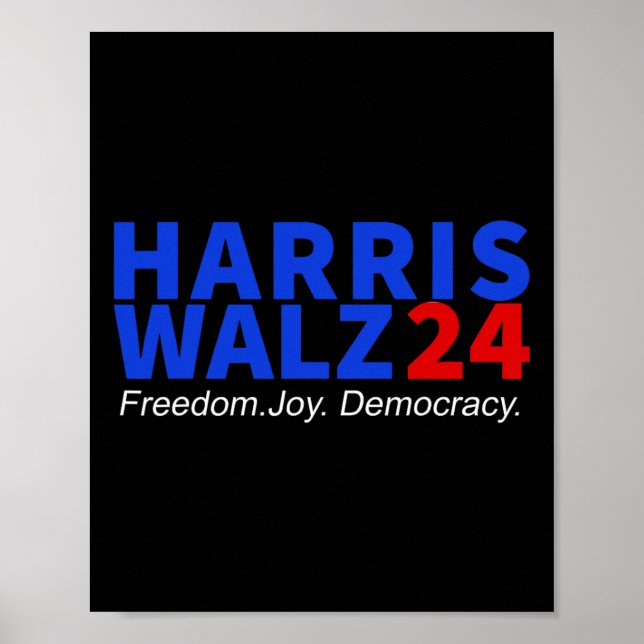 Wheimer24 Freedom Joy Democracy Kamala Harris Walt Poster (Framsidan)