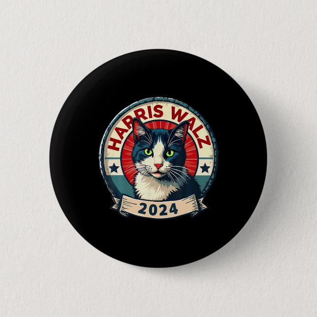 Wheimer 2024 Funny Cat Election Kamala Harris Tim Knapp (Framsida)