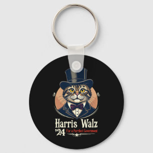 Wheimer 2024 Lincoln Cat Election Kamala Harris Wa Nyckelring