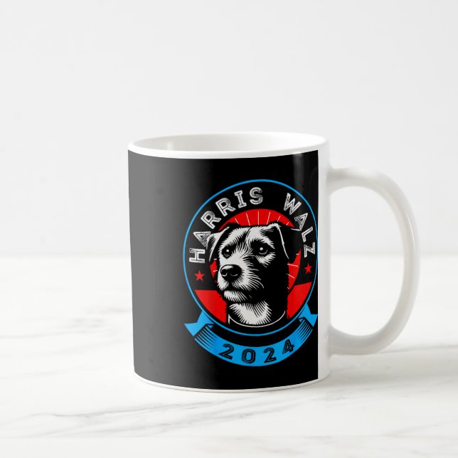 Wheimer 2024 Rolig hund Val Kamala Harris Tim Kaffemugg (Höger)