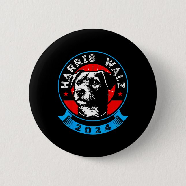 Wheimer 2024 Rolig Hund Val Kamala Harris Tim  Knapp (Framsida)