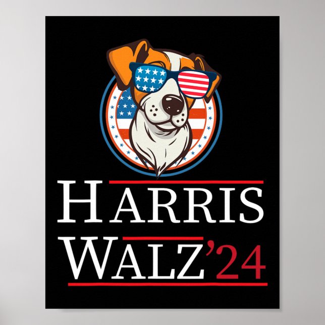 Wheimer 2024 Rolig hund Val Kamala Harris Tim Poster (Framsidan)
