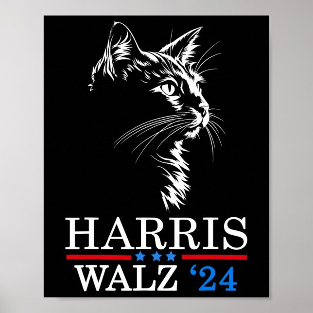 Wheimer 2024 Rolig Kattvalkampanj Kamala Harris Ti Poster (Framsidan)