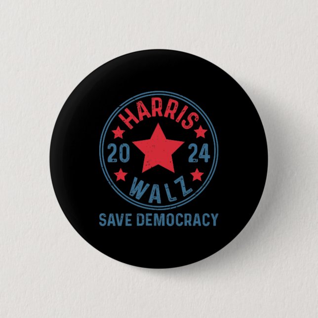 Wheimer 2024 Spara Democracy Kamala Harris Tim Wal Knapp (Framsida)