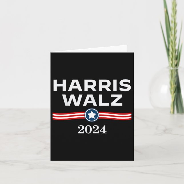 Wheimer 2024 Val Kamala Harris Tim W Waltz Kort (Framsida)