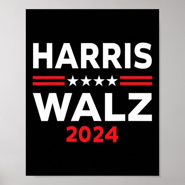 Wheimer 2024 Val Kamala Harris Tim Waltz 2024 Poster (Framsidan)