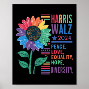 WheimPeace Kärlek Equality Hope Diversity Kamala Poster