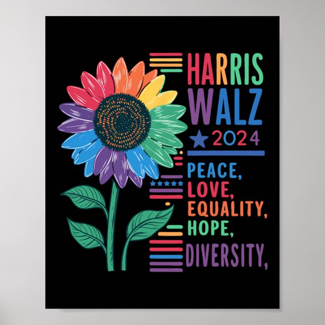 WheimPeace Kärlek Equality Hope Diversity Kamala Poster (Framsidan)