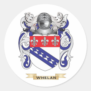 Whelan Family Crest (Jackande av Arm) Runt Klistermärke