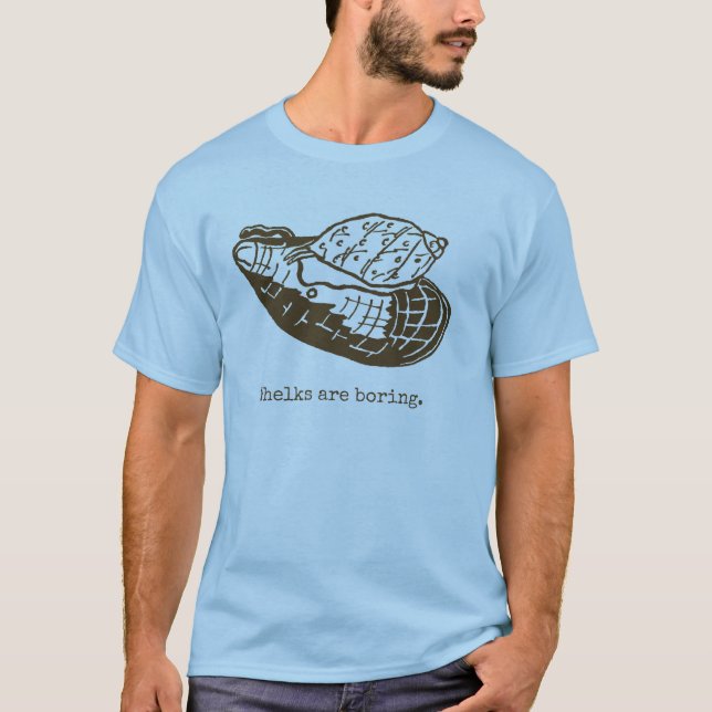 Whelks är tråkig manarblått tee shirt (Framsida)