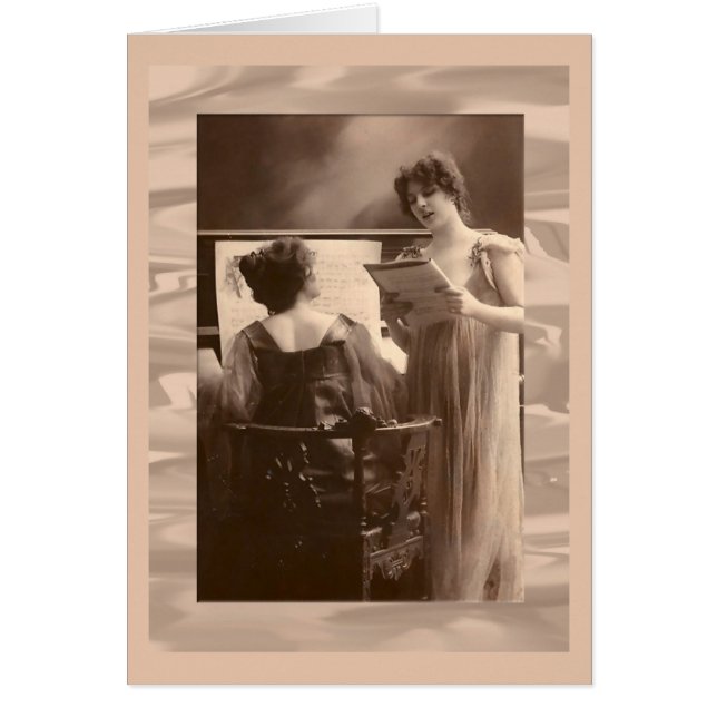 When Charmaine sings dogs howl  Victorian ladies Hälsningskort (Framsidan)