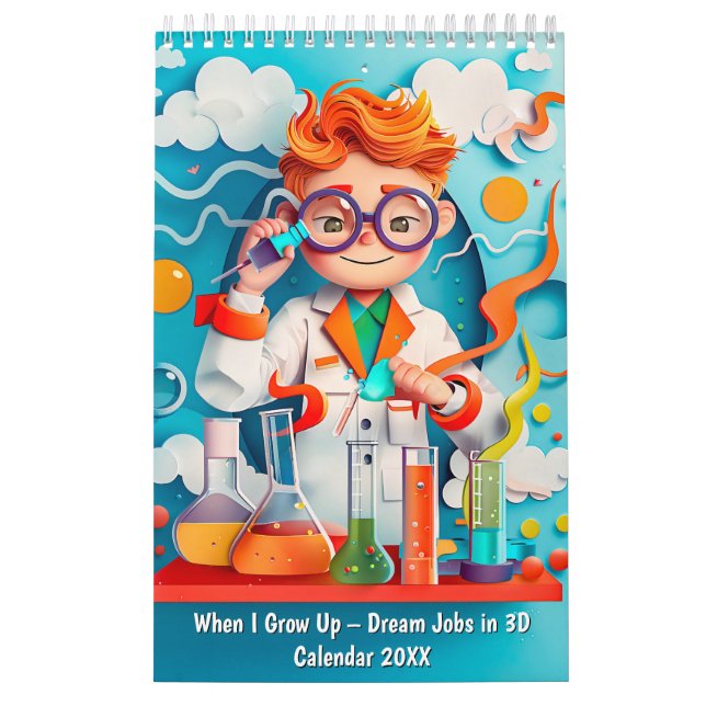 When I Grow Up – Dream Jobs in 3D Kalender (Omslag)
